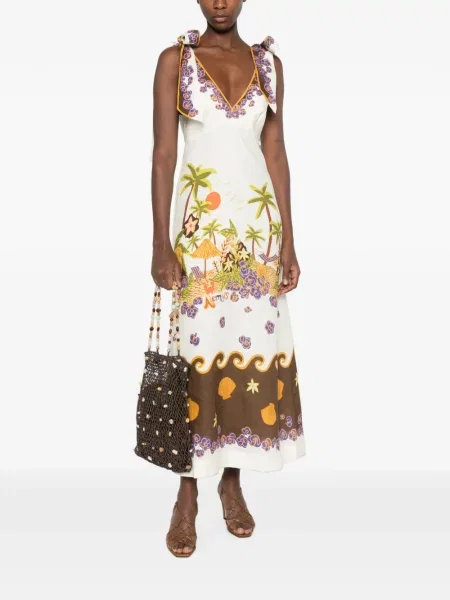 Rochie midi Alemais alb