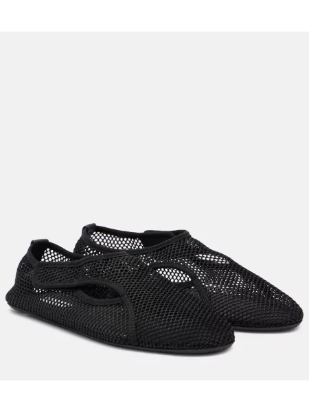 Balerini Alaïa slip-on plasă de plasă negru