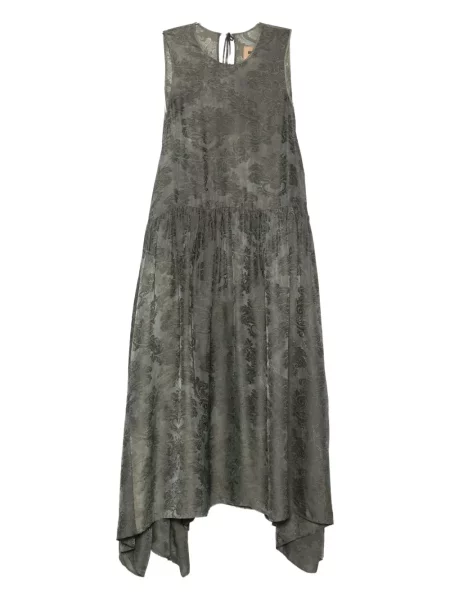 Haljina bez rukava Uma Wang bez rukava s cvjetnim printom s printom zelena