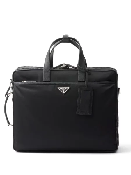 Geantă pentru laptop Prada din piele negru