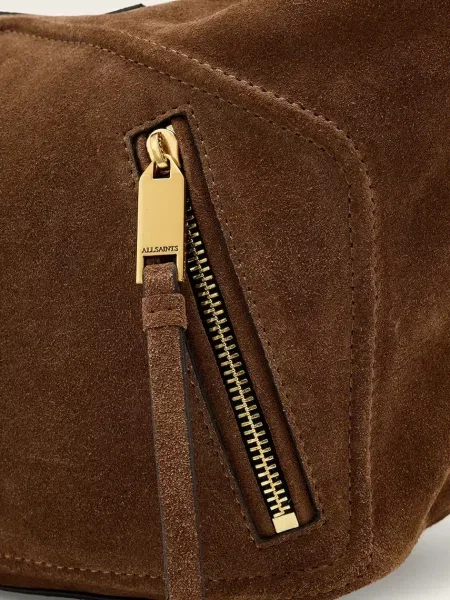 Замшевая сумка хобо Allsaints