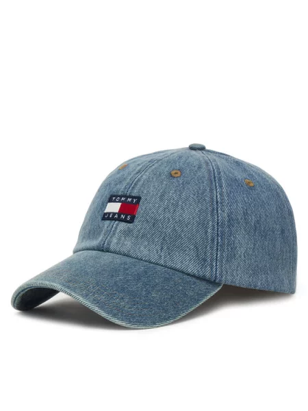 Tommy Jeans kapa s šiltom modra