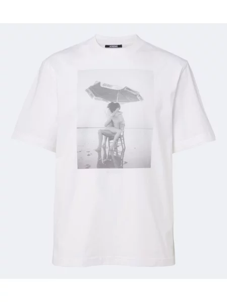 Tricou Jacquemus din jerseu alb