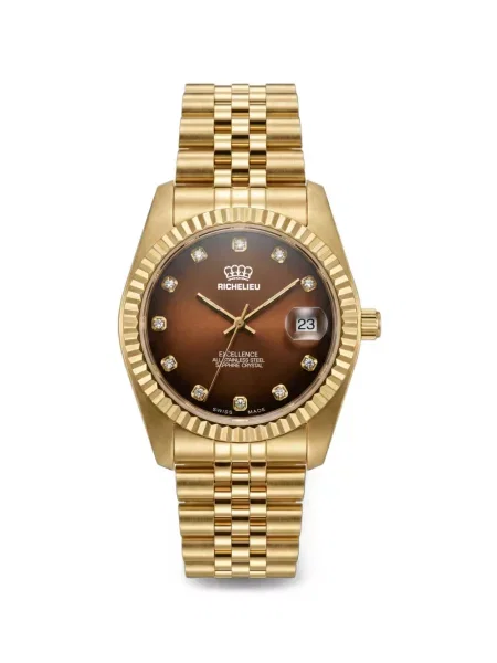 Ceas Richelieu Swiss cu autograf maro