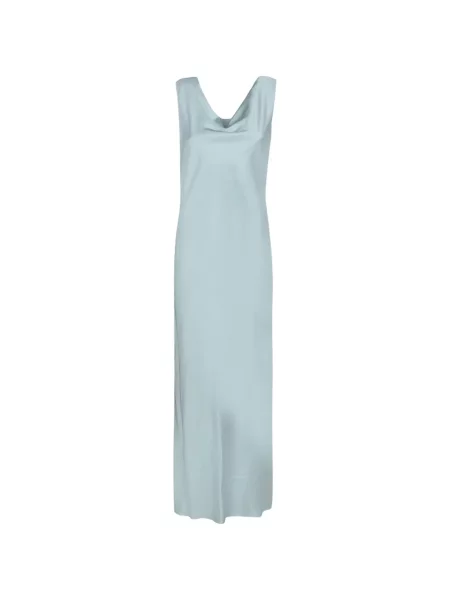 Rochie maxi Blanca Vita drapată albastru
