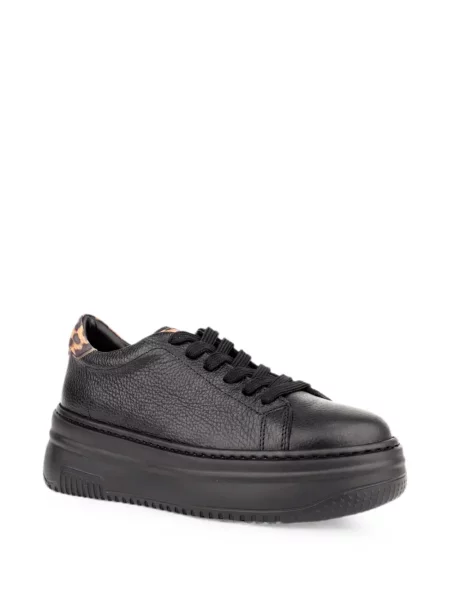 Sneakerși Sergio Moretti Firenze cu platformă cu imagine cu model leopard negru
