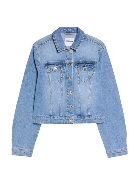 Bershka Prehodna jakna moder denim