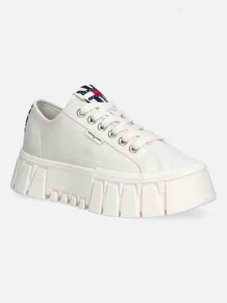 Tommy Jeans TJ PLATFORM SNEAKER ZEBRA sneakers pentru femei alb
