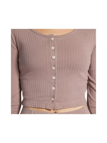 Dlouhé tričko s dlouhým rukávem Reebok Classic hnědé