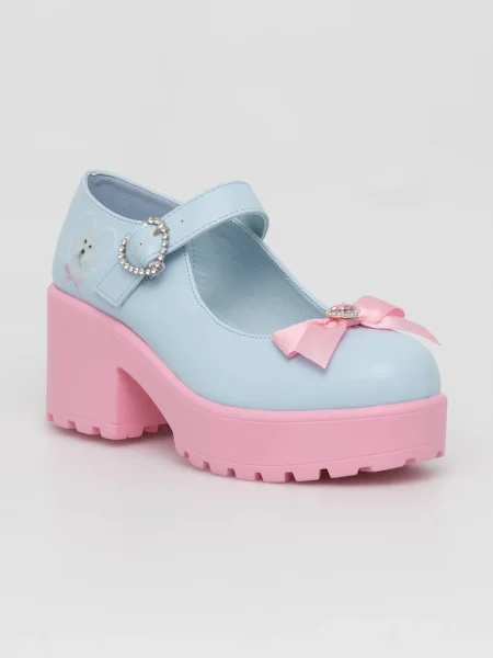 Обувки с дебел Koi Footwear Tira Mary Janes Poodle Princess с дебел синьо