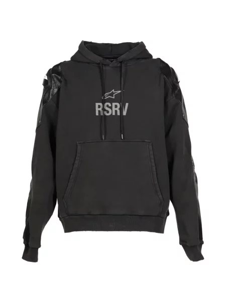 Bluza z kapturem Alpinestars skórzana z nadrukiem czarna