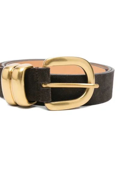 Велурен колан By Malene Birger кафяво