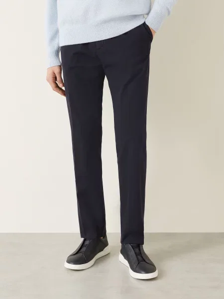 Zegna Chino Kalhoty Regular Fit tmavě modrá