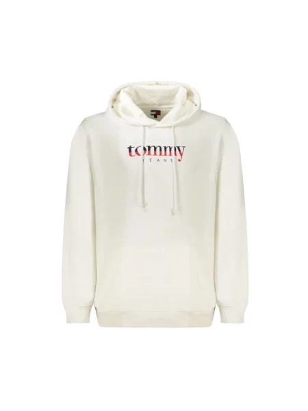 Bluza z kapturem Tommy Hilfiger z kapturem z długim rękawem biała