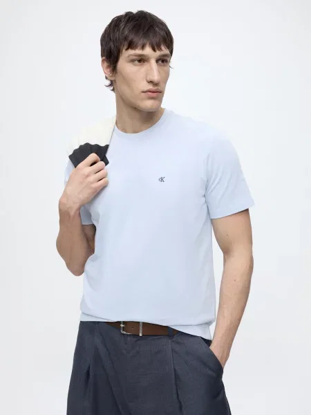 Calvin Klein Jeans Tričko Classic svetlomodrá