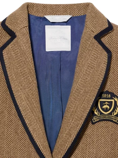 Sacou Brooks Brothers cu model herringbone maro