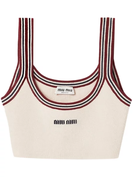 Cropp top Miu Miu din cașmir cu dungi