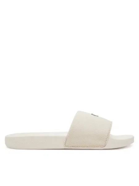 Calvin Klein Jeans Šľapky Slide Monogram Hardware Écru