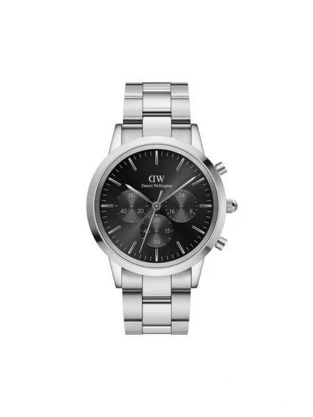 Daniel Wellington óra Iconic Chronograph ezüst női fekete