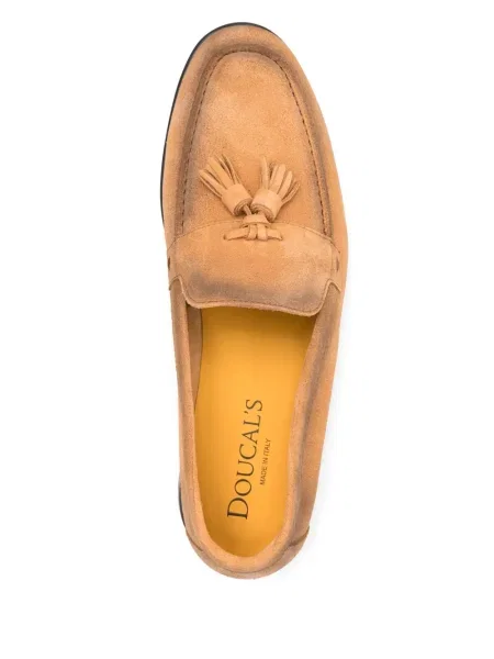 Pantofi loafer Doucal's din piele portocaliu