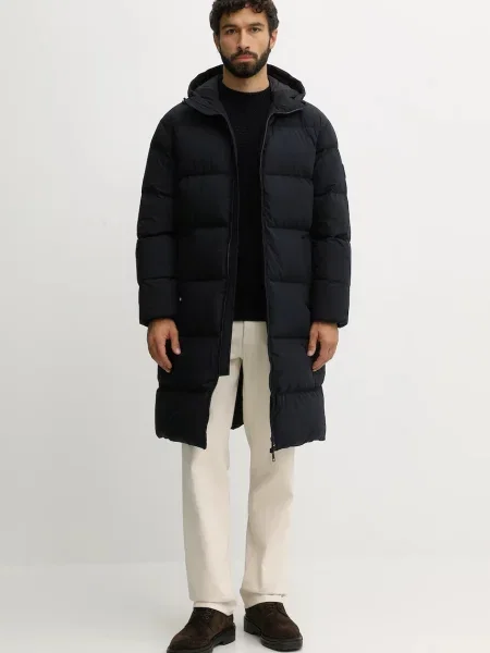 Barbour sweter wełniany granatowy