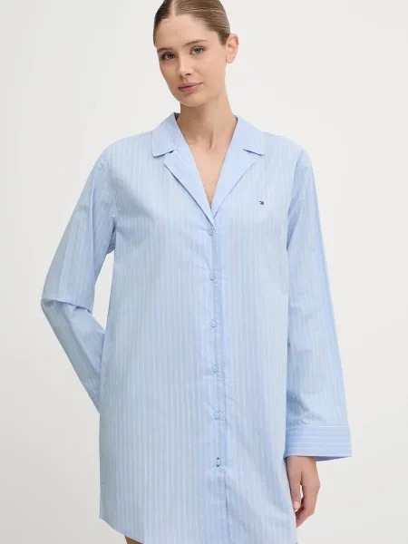 Нощница Tommy Hilfiger дамска от синьо