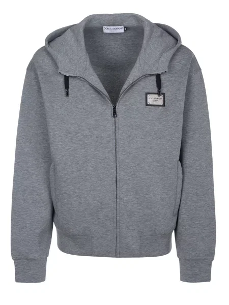 DOLCE & GABBANA Tepláková bunda Dolce & Gabbana Sweatjacke grau' sivá