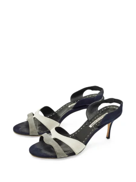 Sandale Manolo Blahnik slingback albastru