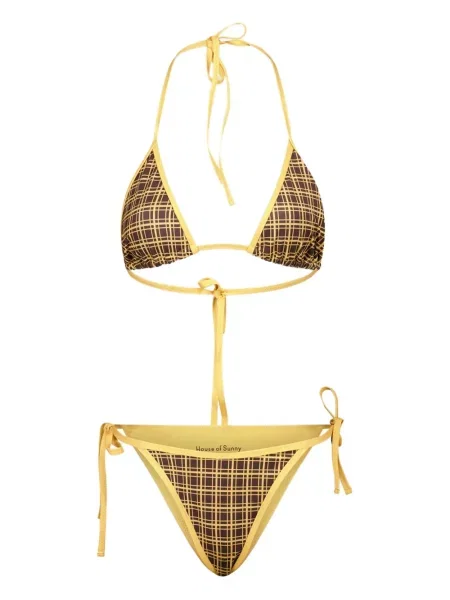 Strój kąpielowy House Of Sunny w kratkę żółty