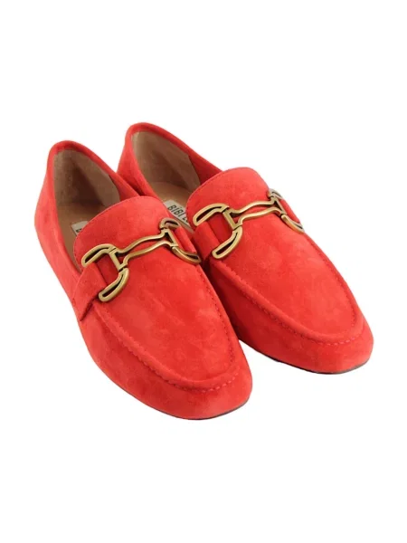 Szerokie jeansy Department Five zamszowe czerwone