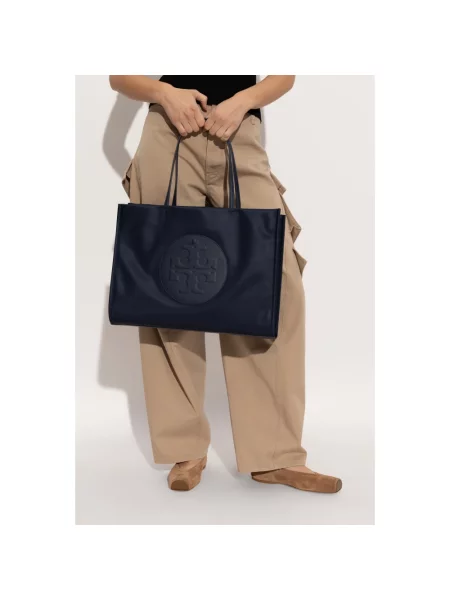 Shopperka Tory Burch niebieska