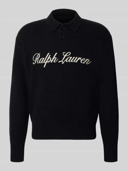 Bluza o kroju regular fit z mieszanki wełny i alpaki Polo Ralph Lauren czarna
