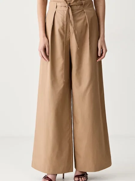 Karl Lagerfeld pantaloni wide leg pentru femei din bej