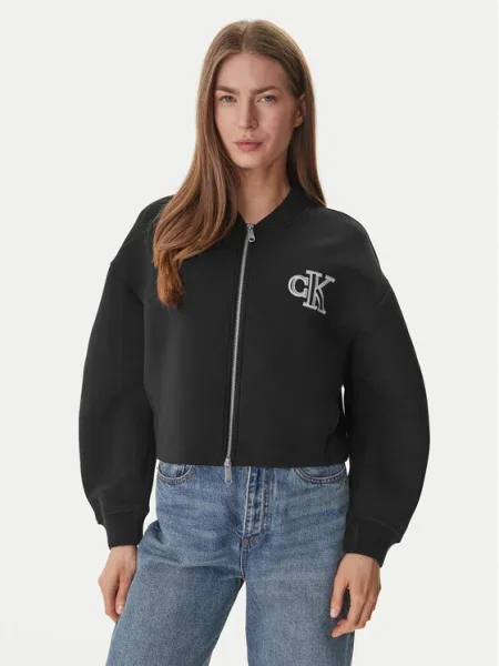 Calvin Klein Bluză Boxy Fit negru
