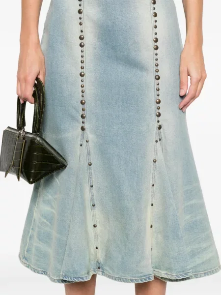 Rochie Blumarine cu tepi cu crăpătură de costum albastru