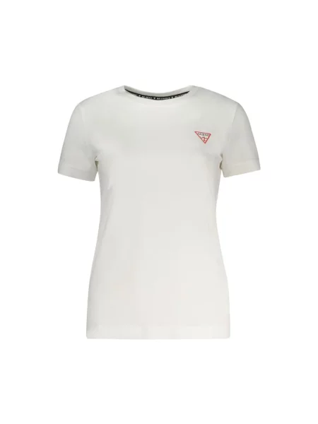 T-shirt GUESS Ss Cn Mini Triangle White M biała