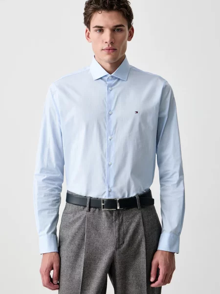 Tommy Hilfiger cămașă pentru bărbați cu albastru