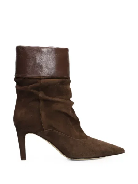 Botine The Seller din piele de căprioară maro