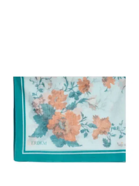 Fular Erdem cu model floral cu imagine alb