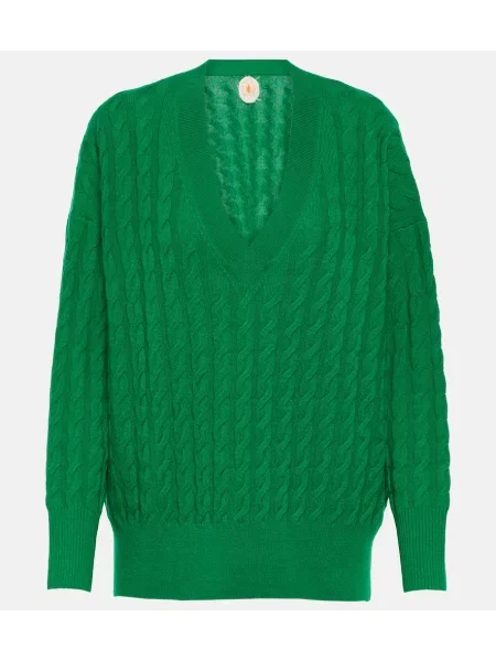 Pulover Jardin Des Orangers din cașmir verde