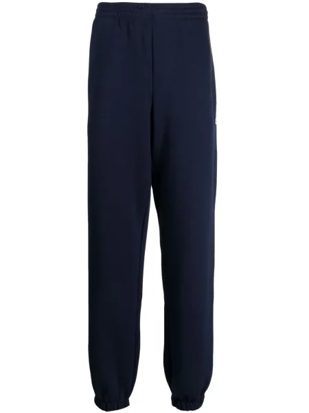 Pantaloni Lacoste din fleece albastru