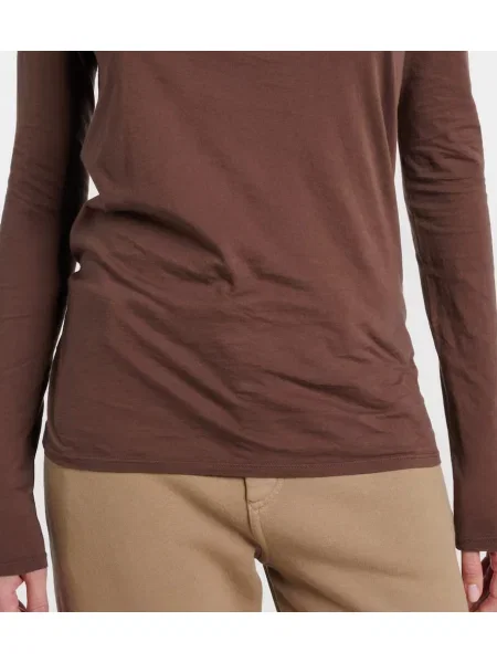 Tricou Nili Lotan din jerseu maro