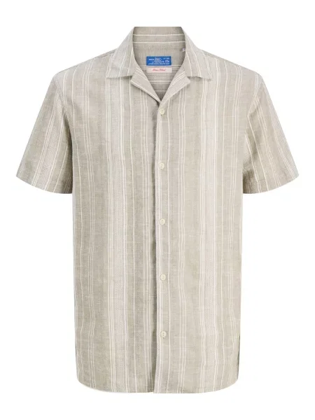 JACK & JONES Cămașă Blusummer kaki alb