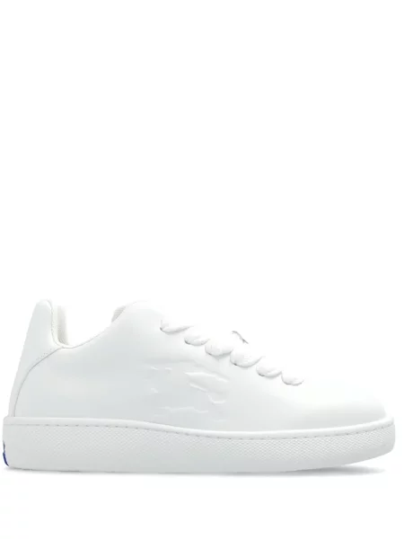 Sneakerși Burberry cu șireturi din dantelă alb