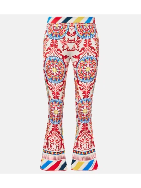 Cropp pantaloni Dolce&gabbana de mătase cu imagine