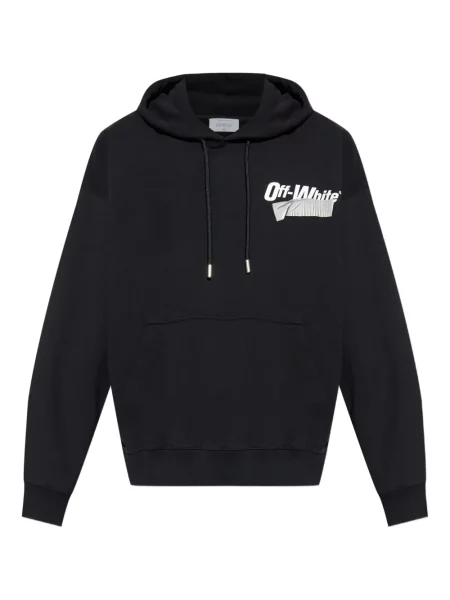 Hanorac cu glugă Off-white cu autograf alb