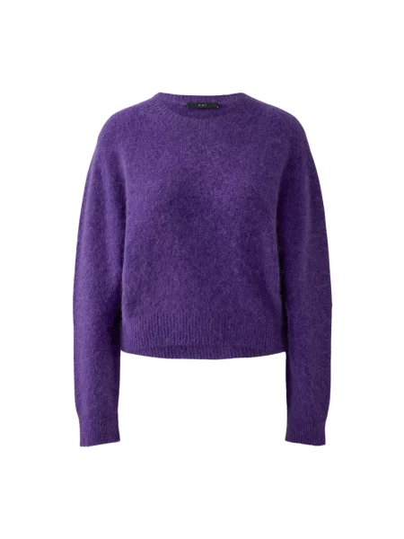 Dzianinowy sweter Oui fioletowy