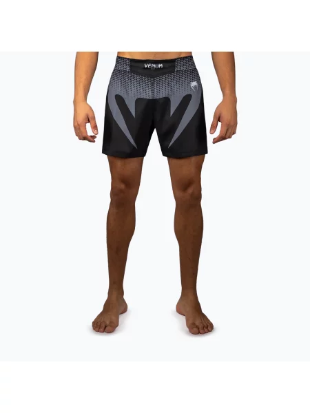 Тренувальні шорти Venum No Gi black/silver grey чорні