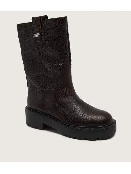 Tommy Jeans Csizma Tjw Tubular Mid Boots Sötétbarna barna
