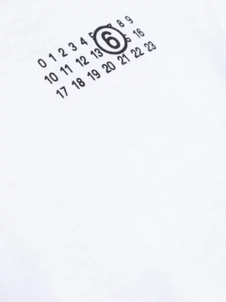 Тениска Mm6 Maison Margiela с принт бяло